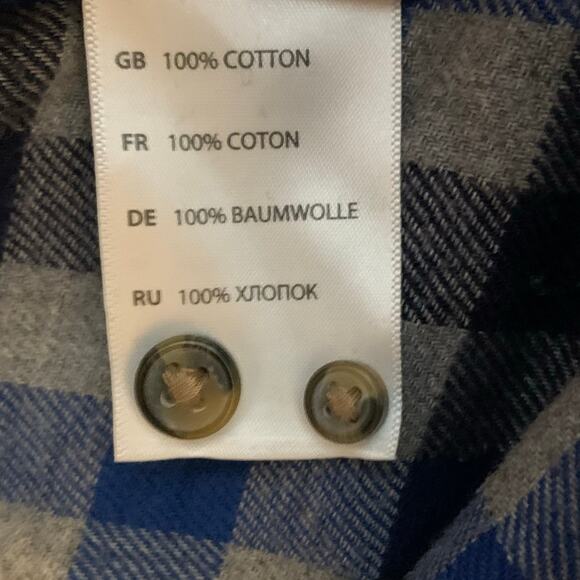 HB Men's Shirt Mens 2x Tall Button Down Buffalo Check Chest Pocket Soft Cotton - Picture 5 of 7